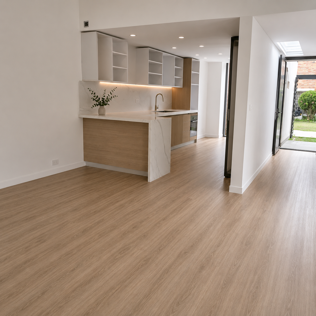 Pasillo Spc Lvt Piso Madera Pisos Vinilo Vinílicos Ceramicos PVC Laminados SPC